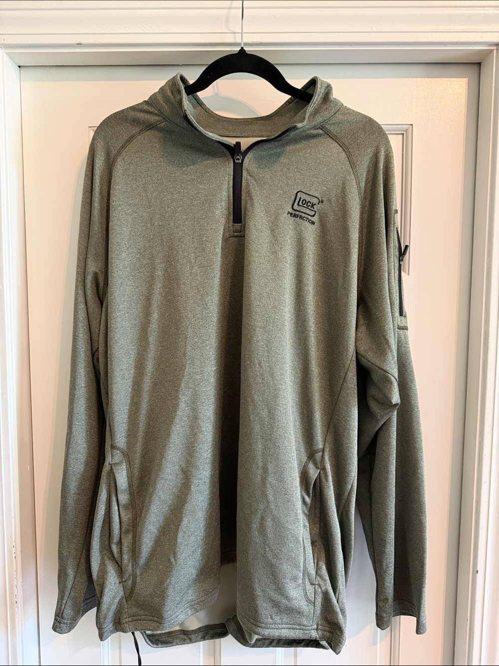 Perfection Men's Olive Green Zip-Up Sweater